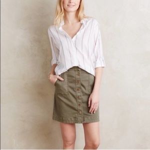Pilcro & the Letterpress Button Down A-Line Skirt
